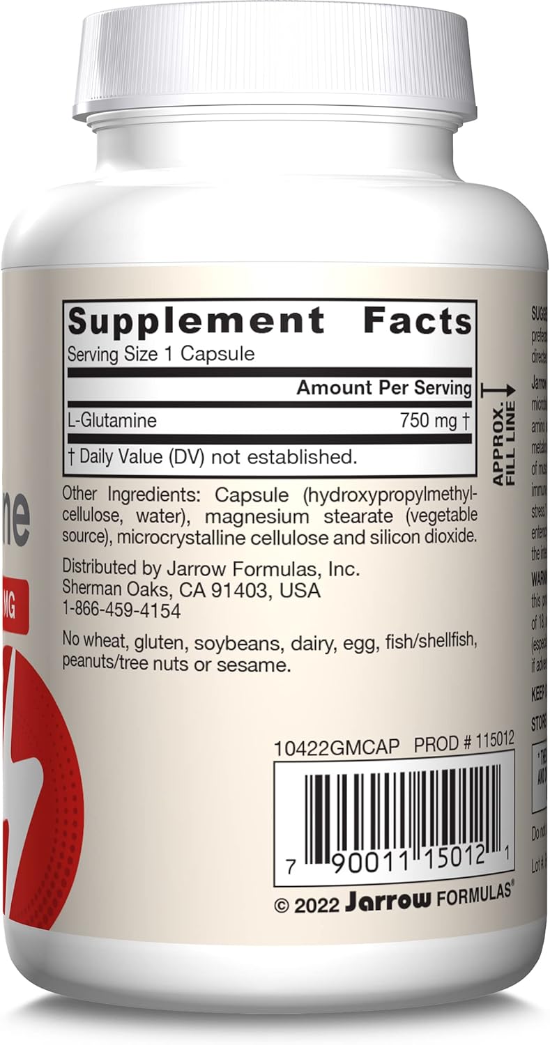 L-Glutamine 750 mg 120 Capsules