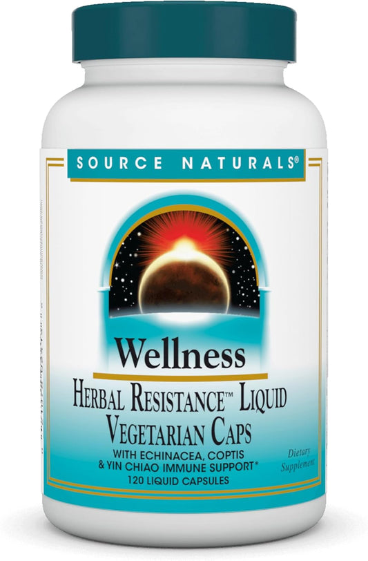 Wellness Herbal Resistance Liquid Vegetarian Caps 120 Liquid Caps by Source Naturals