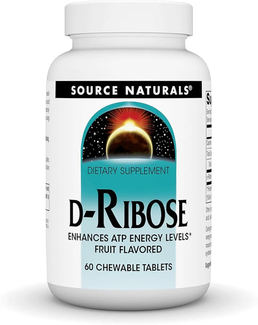 D-Ribose 60 Chewable Tabs by Source Naturals