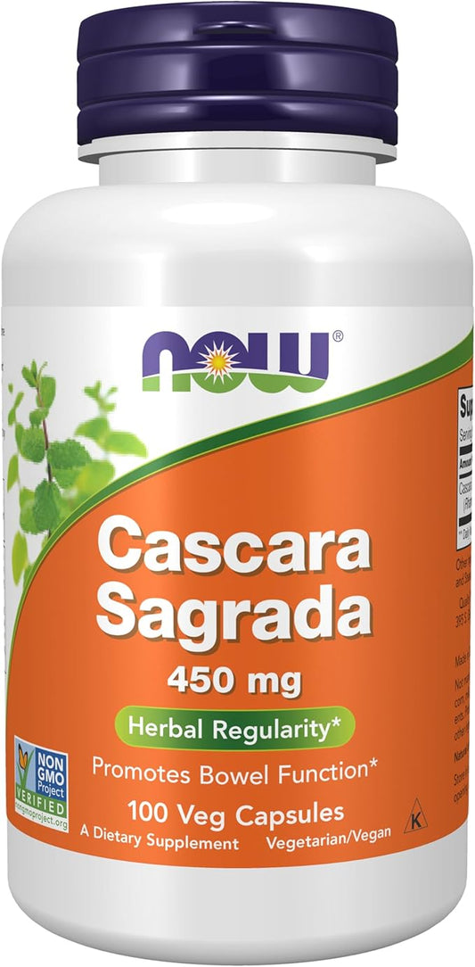 Cascara Sagrada 450 mg - 100 Veg Capsules by NOW