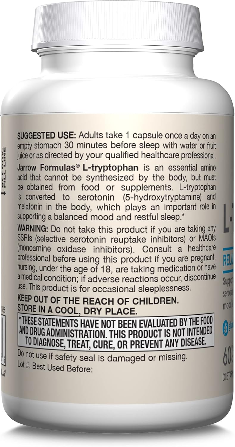 L-Tryptophan 500 mg 60 Veggie Caps