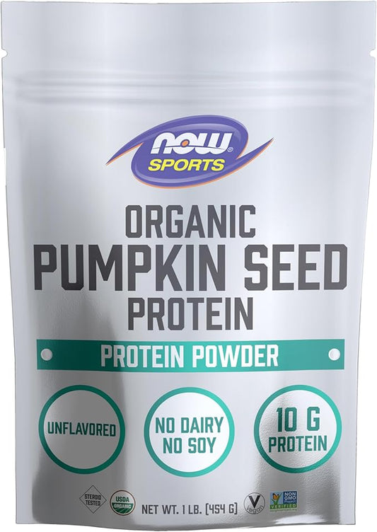 Organic Pumpkin Seed Protein Powder, Unflavored, 1 lb (454 g) by NOW