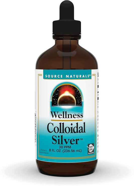 Wellness, Colloidal Silver, 30 PPM, 8 fl oz (236.56 ml) by Source Naturals