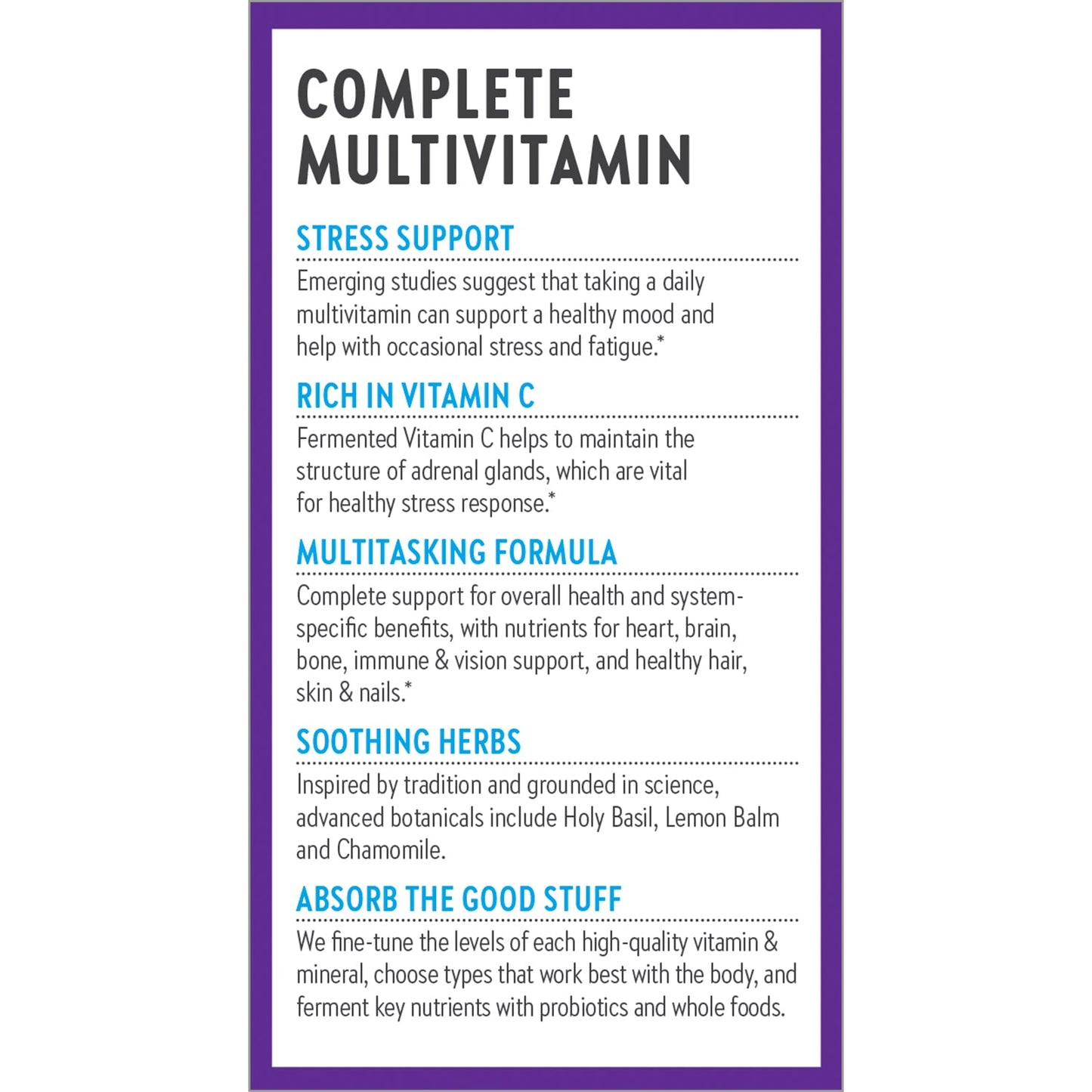 Perfect Calm Multivitamin 72 Tablets