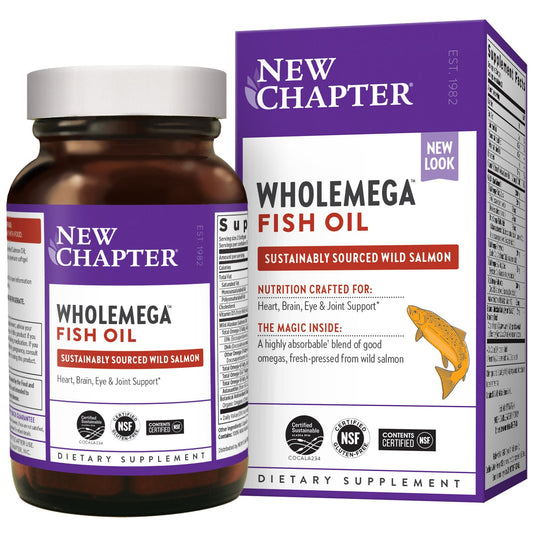 Wholemega Extra-Virgin Wild Alaskan Salmon Oil 1000 mg 180 Softgels by New Chapter best price