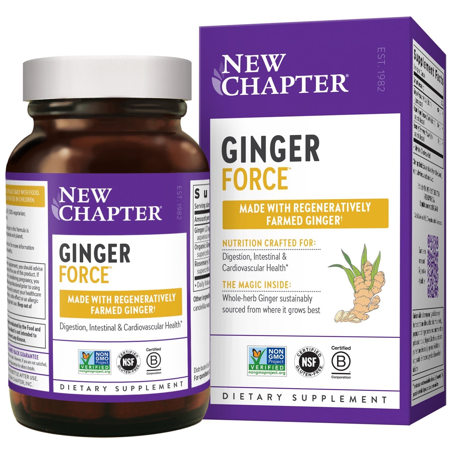 Ginger Force 60 Liquid VCaps by New Chapter best price