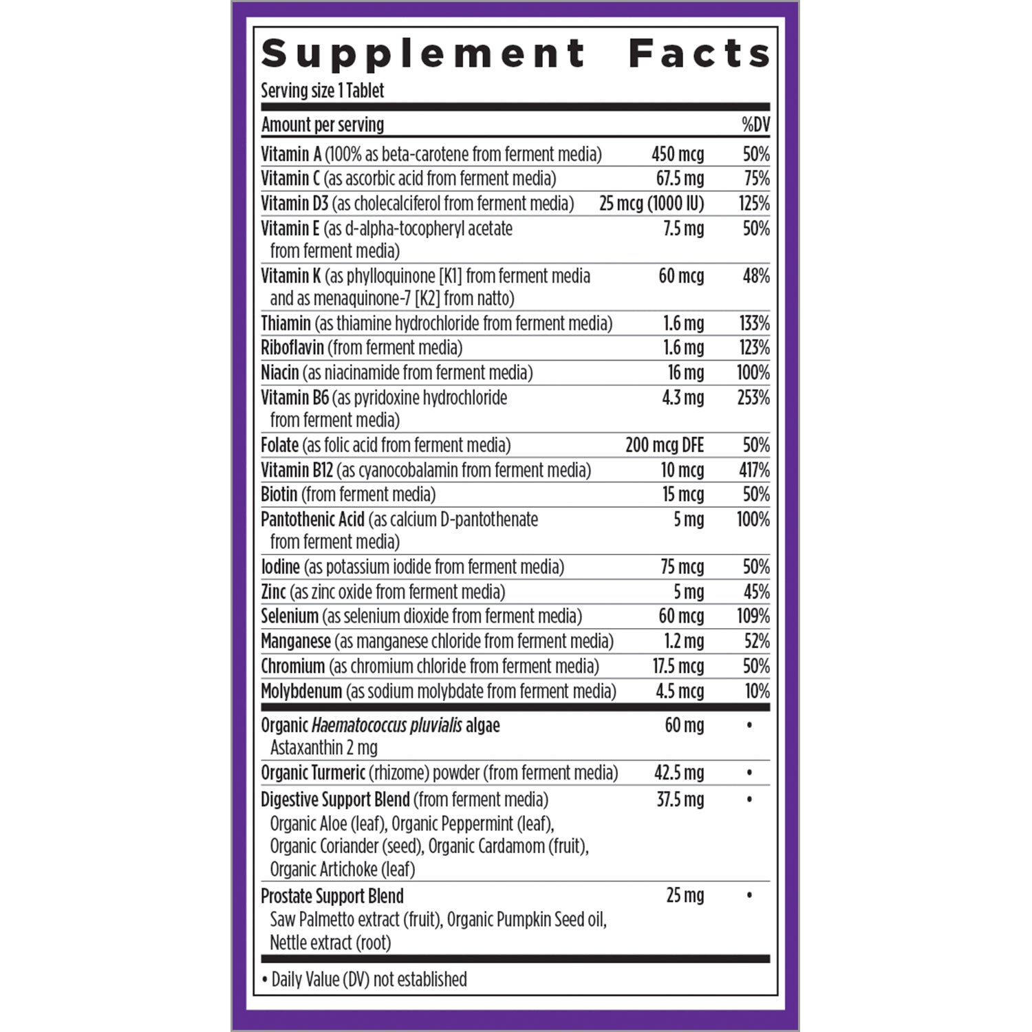 Every Man's One Daily Whole-Food Multi 55+ 48 Vegetarian Tablets by New Chapter best price