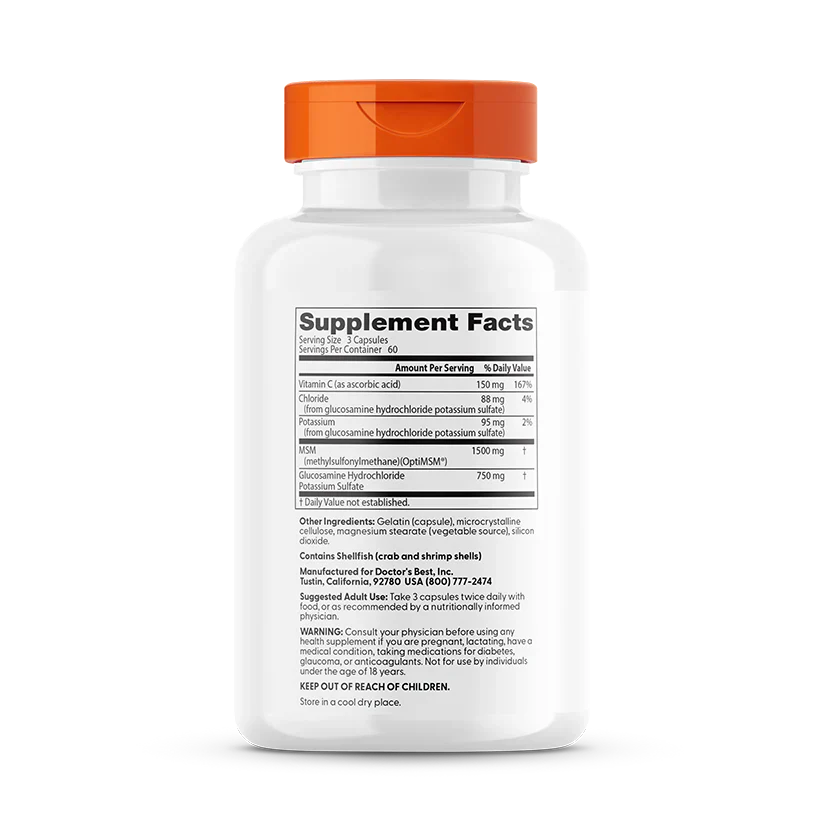 Synergistic Glucosamine MSM Formula 180 Capsules