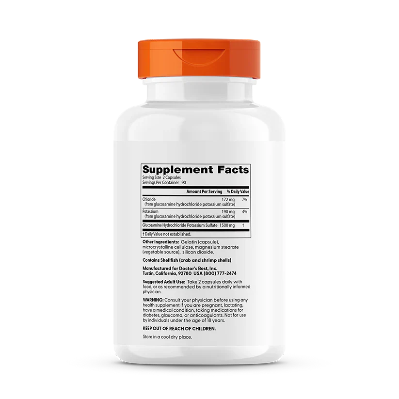 Doctor's Best Glucosamine, 1500 mg Per Serving, 180 Capsules