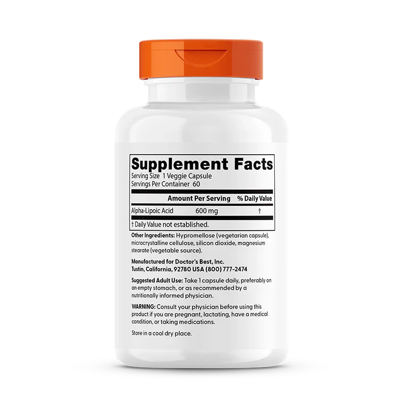 Alpha-Lipoic Acid 600 mg 60 Veggie Caps