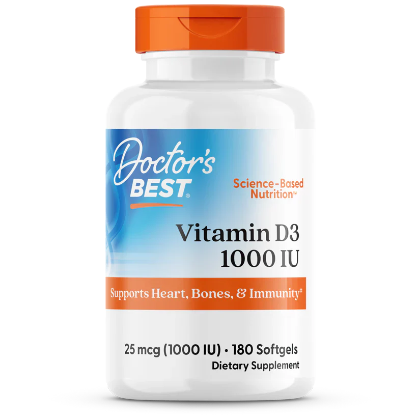 Vitamin D3 25 mcg (1000 IU) 180 Softgels