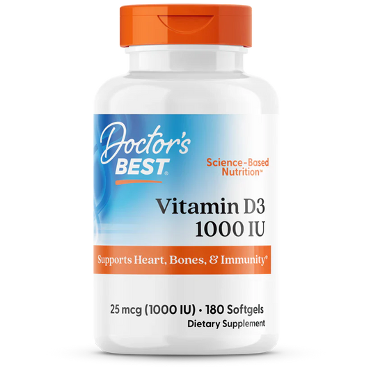 Vitamin D3 25 mcg (1000 IU) 180 Softgels