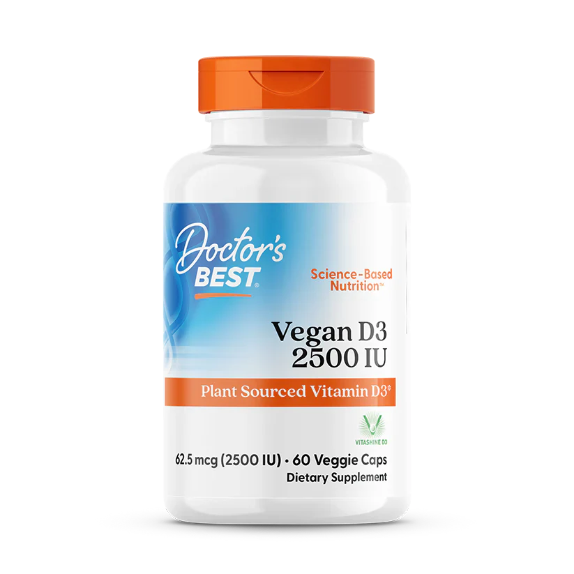 Vegan D3 62.5 mcg (2500 IU) 60 Veggie Caps