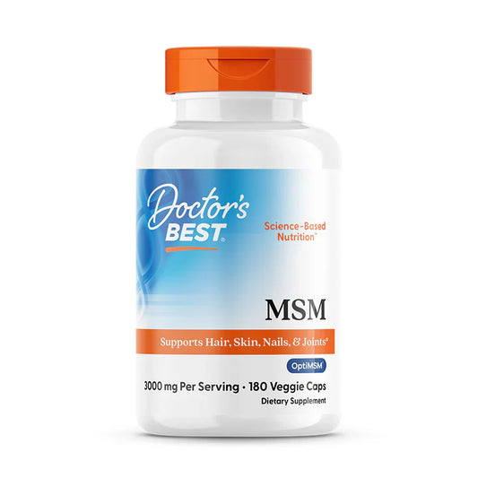 Doctor's Best MSM with OptiMSM, 3000 mg Per Serving, 180 Veggie Caps