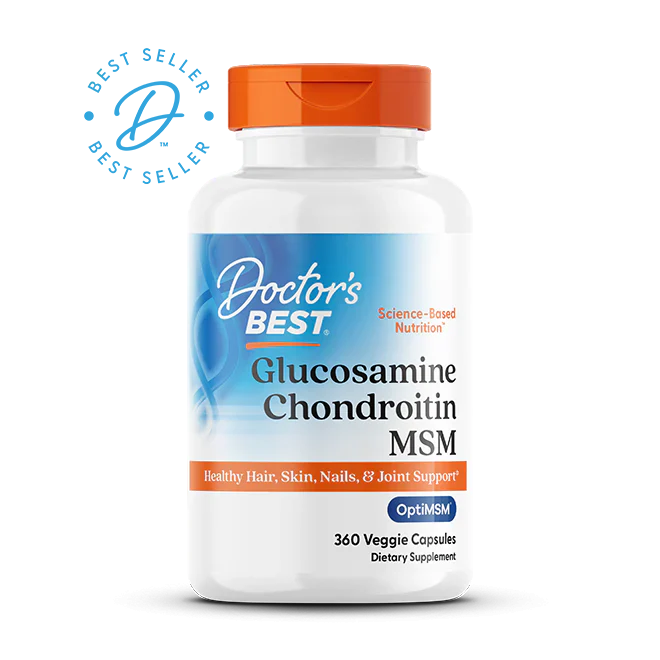 Doctor's Best Glucosamine Chondroitin MSM with OptiMSM, 360 Veggie Capsules