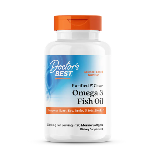Purified & Clear Omega 3 Fish Oil, 2000 mg Per Serving, 120 Marine Softgels
