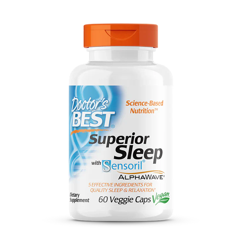 Superior Sleep with Sensoril 250 mg 60 Veggie Caps, by Doctor's Best
