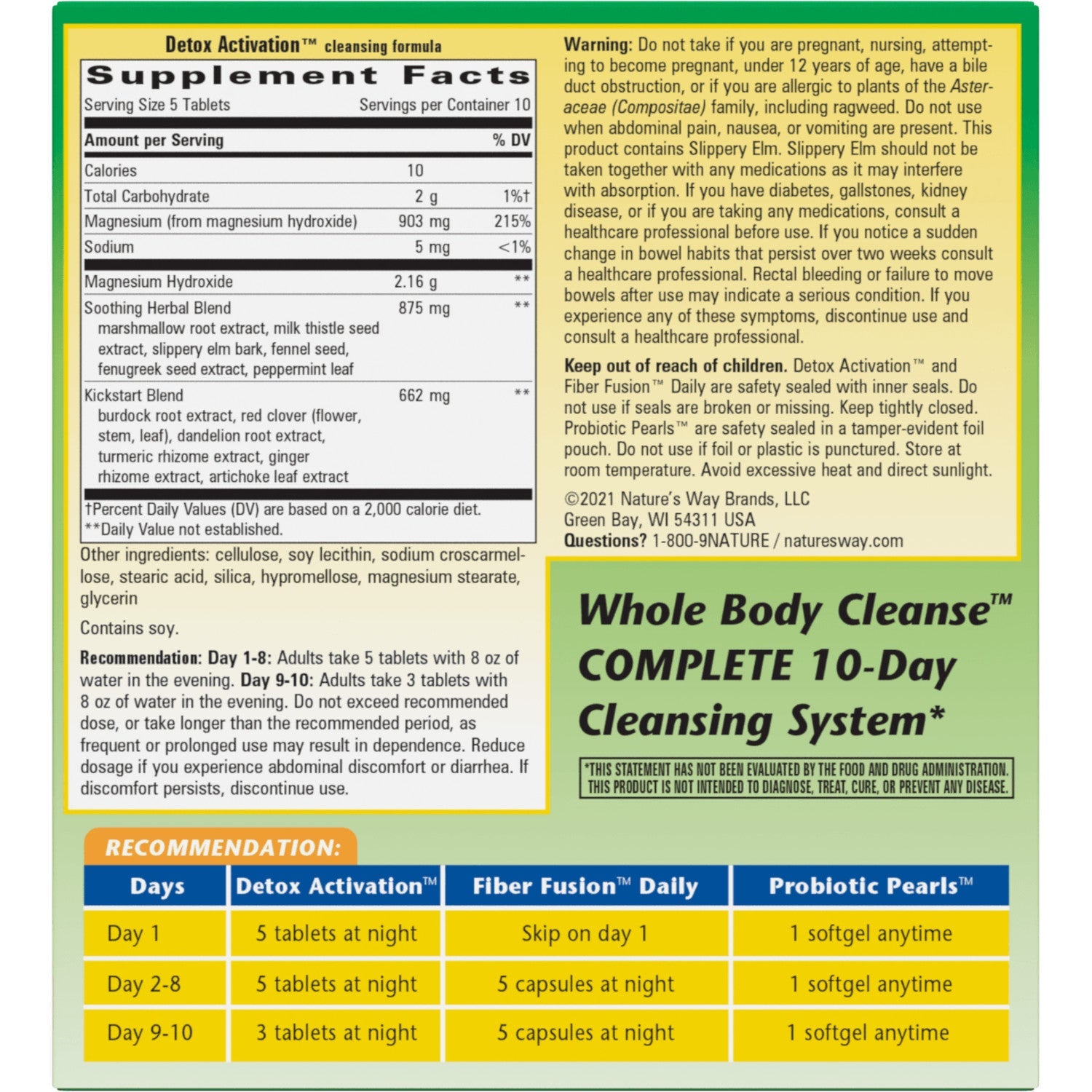 Whole Body Cleanse Complete 10-Day Cleansing System 1 Kit by Nature's Way best price