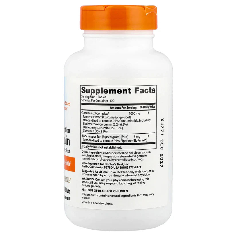 High Absorption Curcumin 1000 mg 120 Tablets