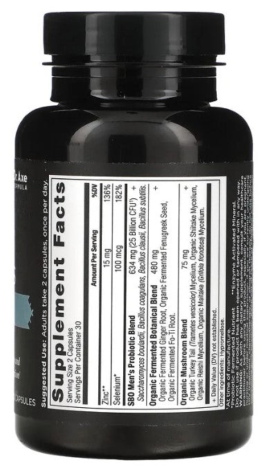 Dr. Axe Formula SBO Probiotics, Men's 60 Capsules, by Ancient Nutrition