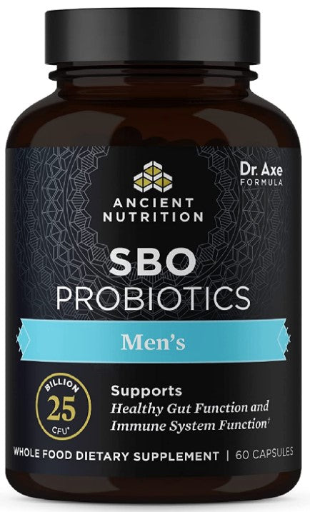 Dr. Axe Formula SBO Probiotics, Men's 60 Capsules, by Ancient Nutrition