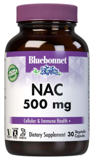 NAC 500mg, 30 Vegetable Capsules, by Bluebonnet