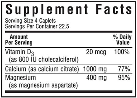 Calcium Citrate Magnesium Vitamin D3, 90 Caplets, by Bluebonnet