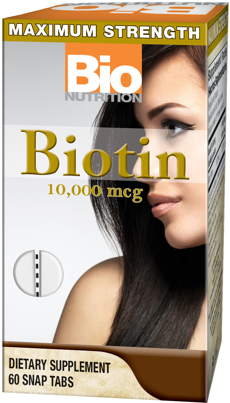 Biotin 10,000 mcg 60 Snap Tabs by Bio Nutrition best price