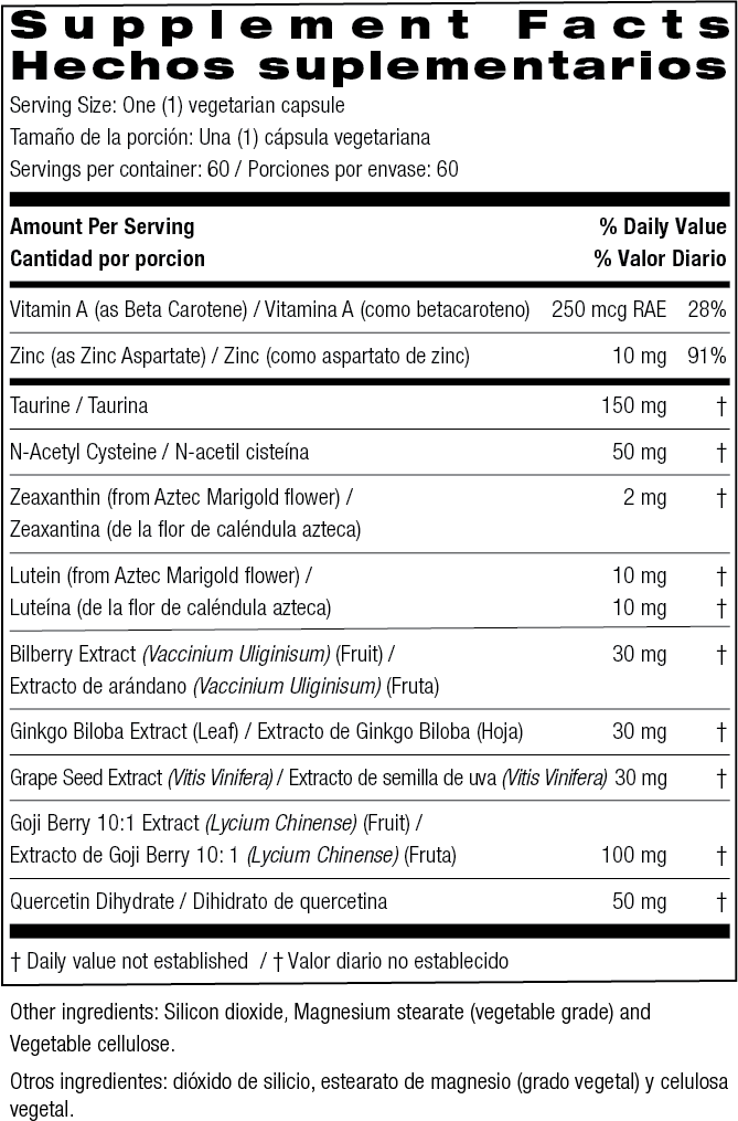 Eye Wellness with Zeaxanthin 462 mg 60 Vegetarian Capsules by Bio Nutrition best price