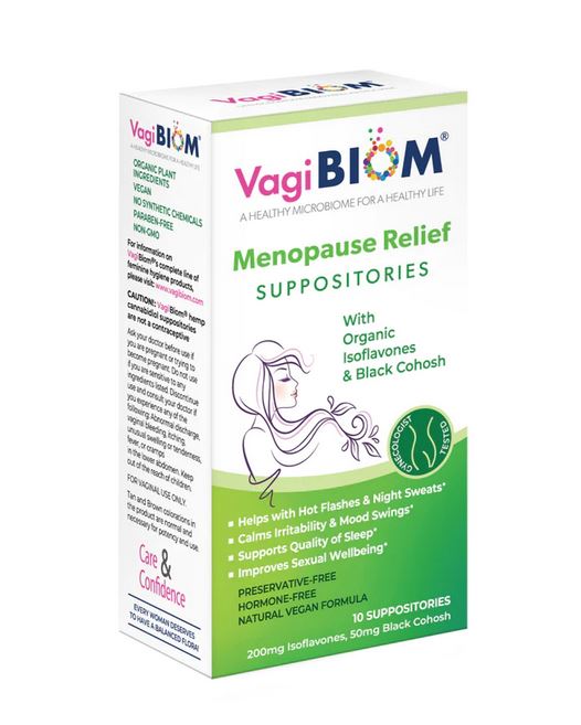 Menopause Relief Suppositories - 15 Suppositories, by Biom Probiotics