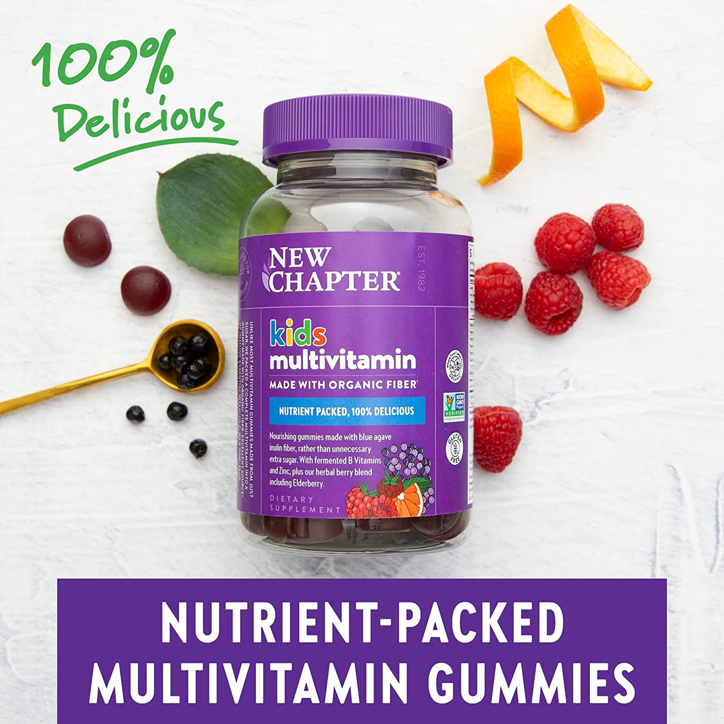 Kids Multivitamin Gummy Berry Citrus by New Chapter 50% Less Sugar