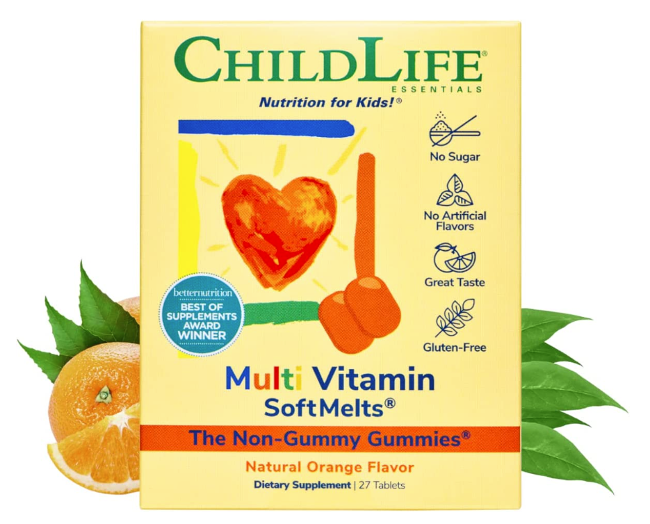 Multi Vitamin 27 Natural Orange Flavor Tablet SoftMelts, by ChildLife Essentials