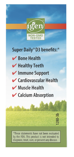 Super Daily® D3 2,000 IU (50 mcg) Per Vegetarian Drop 10.3 ml (365 Drops) , by Carlson