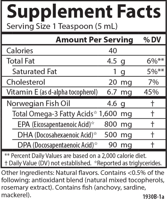 The Very Finest Fish Oil, Lemon, 1600 mg Omega-3s, 6.7 fl oz (200 mL), by Carlson