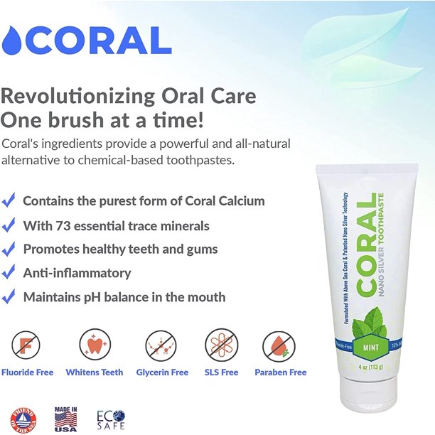 Coral Nano Silver Mint Toothpaste 4 oz