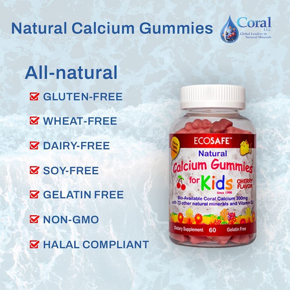 Coral Calcium Vitamin D3 Kids Gummies Cherry (60ct)