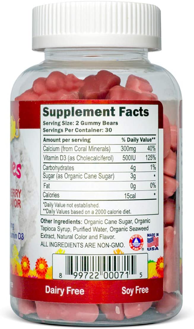 Coral Calcium Vitamin D3 Kids Gummies Cherry (60ct)