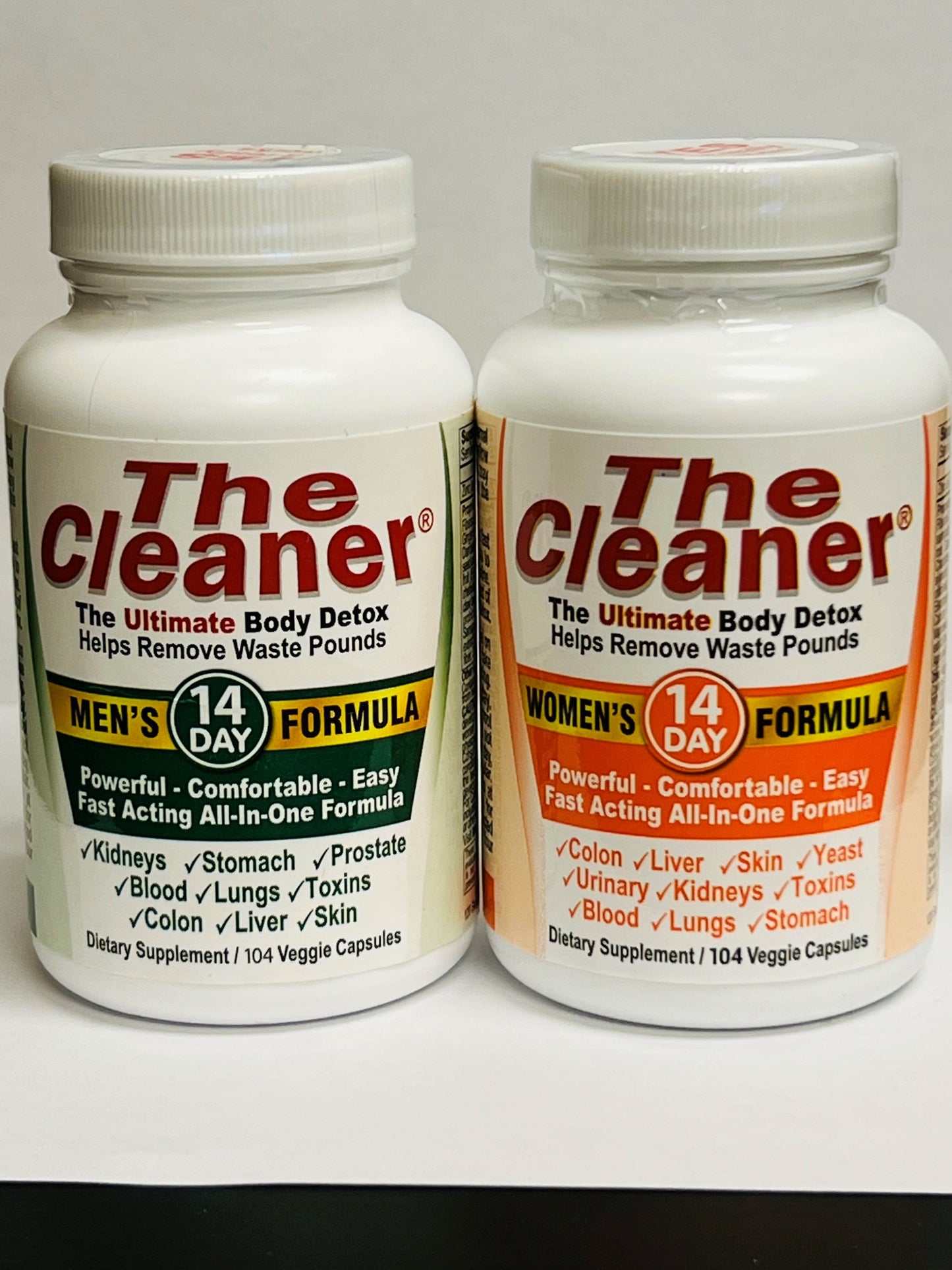 The Cleaner 14-Day Men's & Women's Formula - 104 Capsules Each by Century Systems