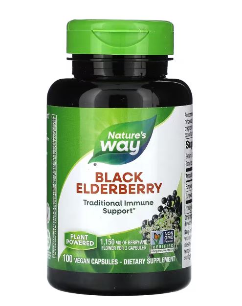 Black Elderberry 575 mg 100 Vegan Capsules