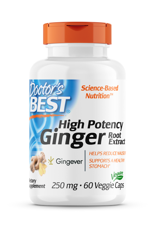 Doctor's Best High Potency Ginger Root Extract 250 mg 60 Veggie Caps