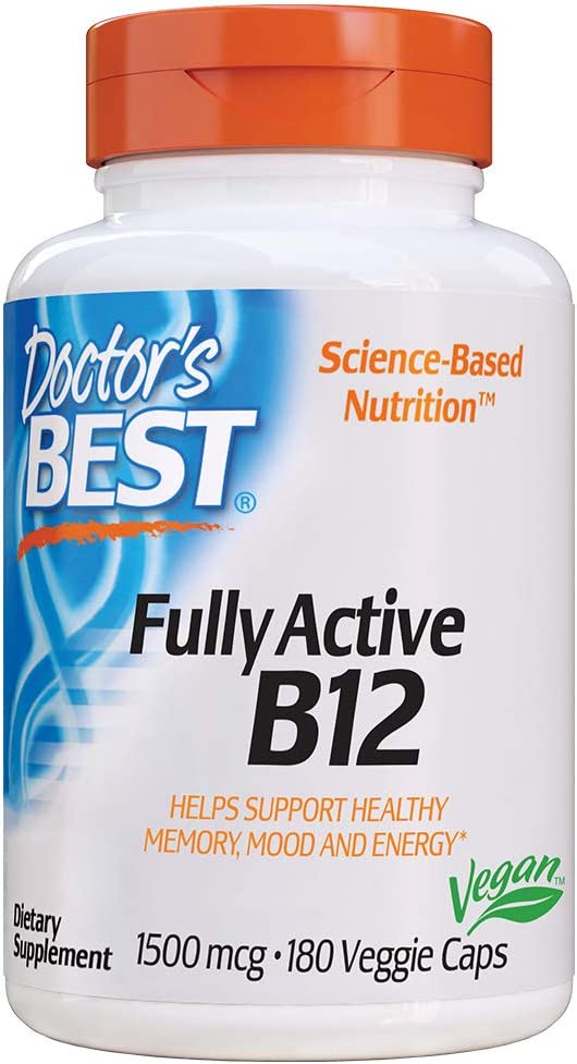 Fully Active B12, 1,500 mcg, 180 Veggie Caps, by Doctor's Best