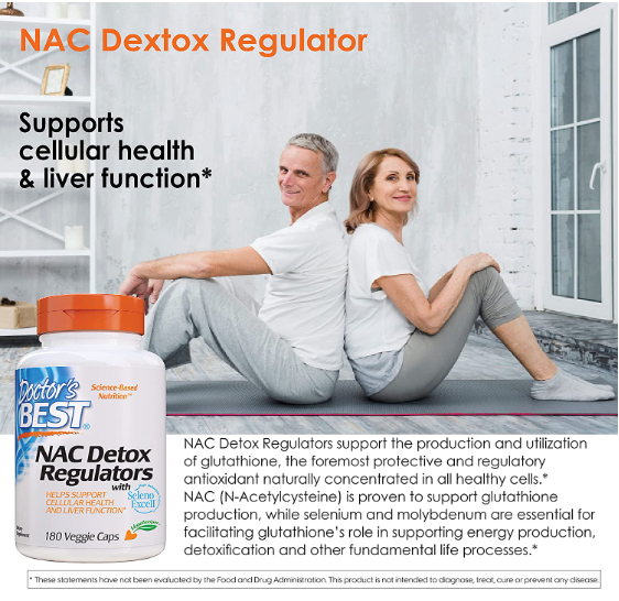 NAC Detox Regulators with Seleno Excell®, 600mg, 180 Veggie Caps, by Doctor's Best