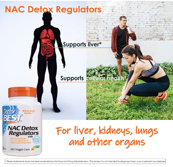 NAC Detox Regulators with Seleno Excell®, 600mg, 180 Veggie Caps, by Doctor's Best