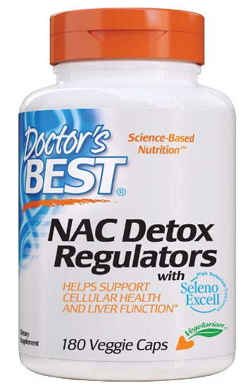 NAC Detox Regulators with Seleno Excell®, 600mg, 180 Veggie Caps, by Doctor's Best