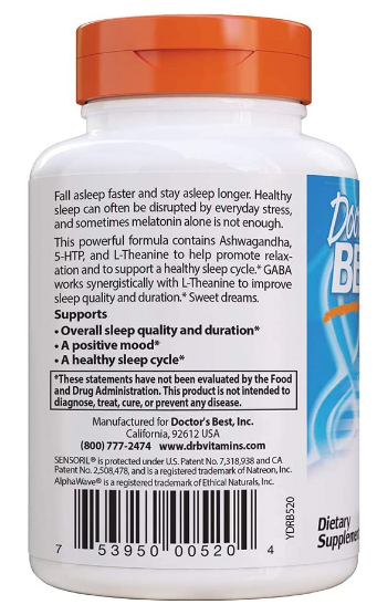 Superior Sleep with Sensoril 250 mg 60 Veggie Caps, by Doctor's Best