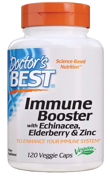 Immune Booster with Echinacea, Elderberry & Zinc, 120 Veggie Caps, by Doctor's Best