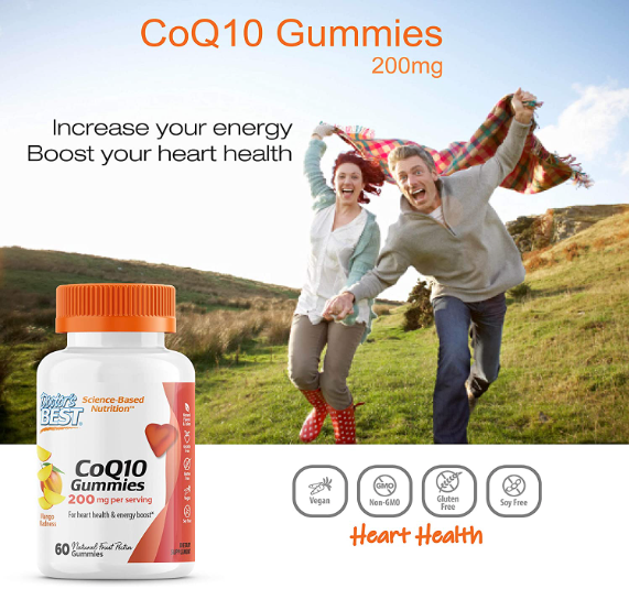 CoQ10 Gummies, Mango Madness, 100 mg, 60 Gummies, by Doctor's Best