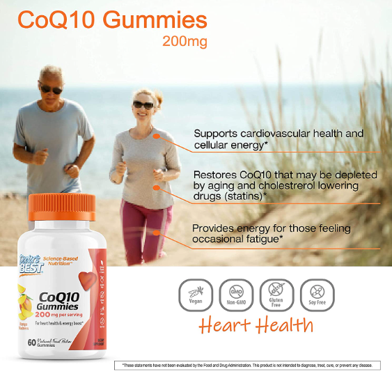 CoQ10 Gummies, Mango Madness, 100 mg, 60 Gummies, by Doctor's Best