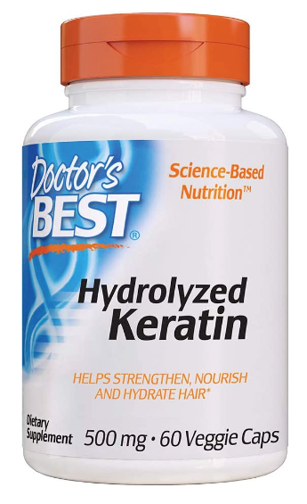 Hydrolyzed Keratin, 500 mg 60 Veggie Caps, by Doctor's Best