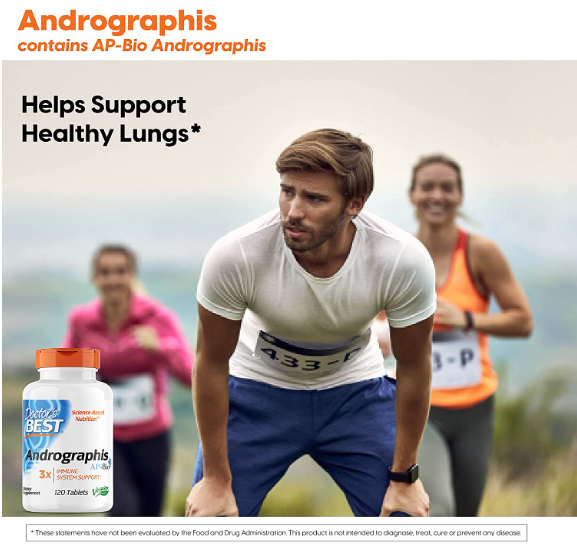 Andrographis Ap-Bio 200 mg 120 Tablets, by Doctor's Best